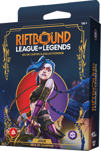 RIFTBOUND FRENCH LEAGUE OF LEGENDS TCG ORIGINS CHAMPION DECK JINX 4CT DISPLAY | 810155275082