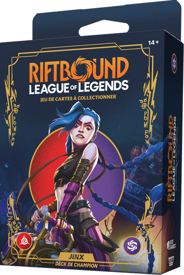 RIFTBOUND FRENCH LEAGUE OF LEGENDS TCG ORIGINS CHAMPION DECK JINX 4CT DISPLAY | 810155275082
