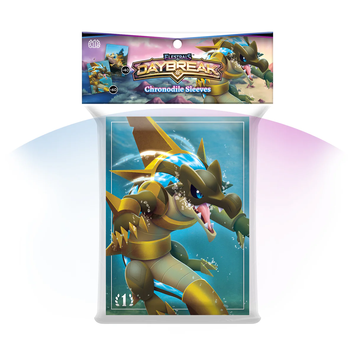 ELESTRALS CARD SLEEVES DAYBREAK CHRONODILE (100) | 810148650308