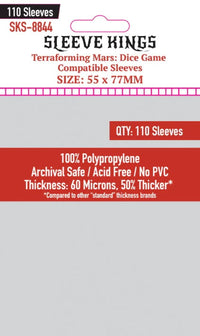 SK 'TM DICE GAME COMPATIBLE' 55X77MM SLEEVES 110CT | 759126524708