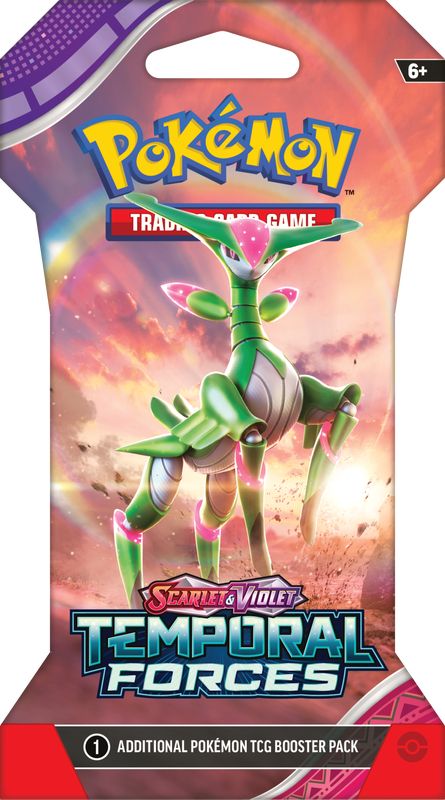 SLEEVED POKEMON SV5 TEMPORAL FORCES Booster PACK | 820650856426