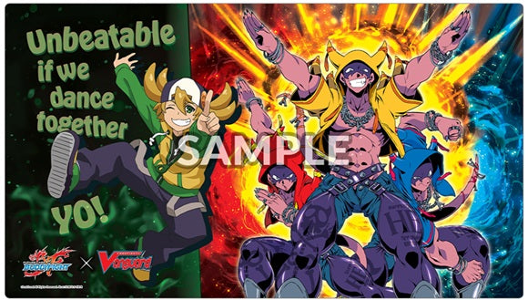 BUSHI SUPPLIES RUBBER PLAYMAT VOL. 14 CFV X FUTURE CARD BUDDYFIGHT DESIGN B: TETSUYA &amp; ASMODAI | 888502112519