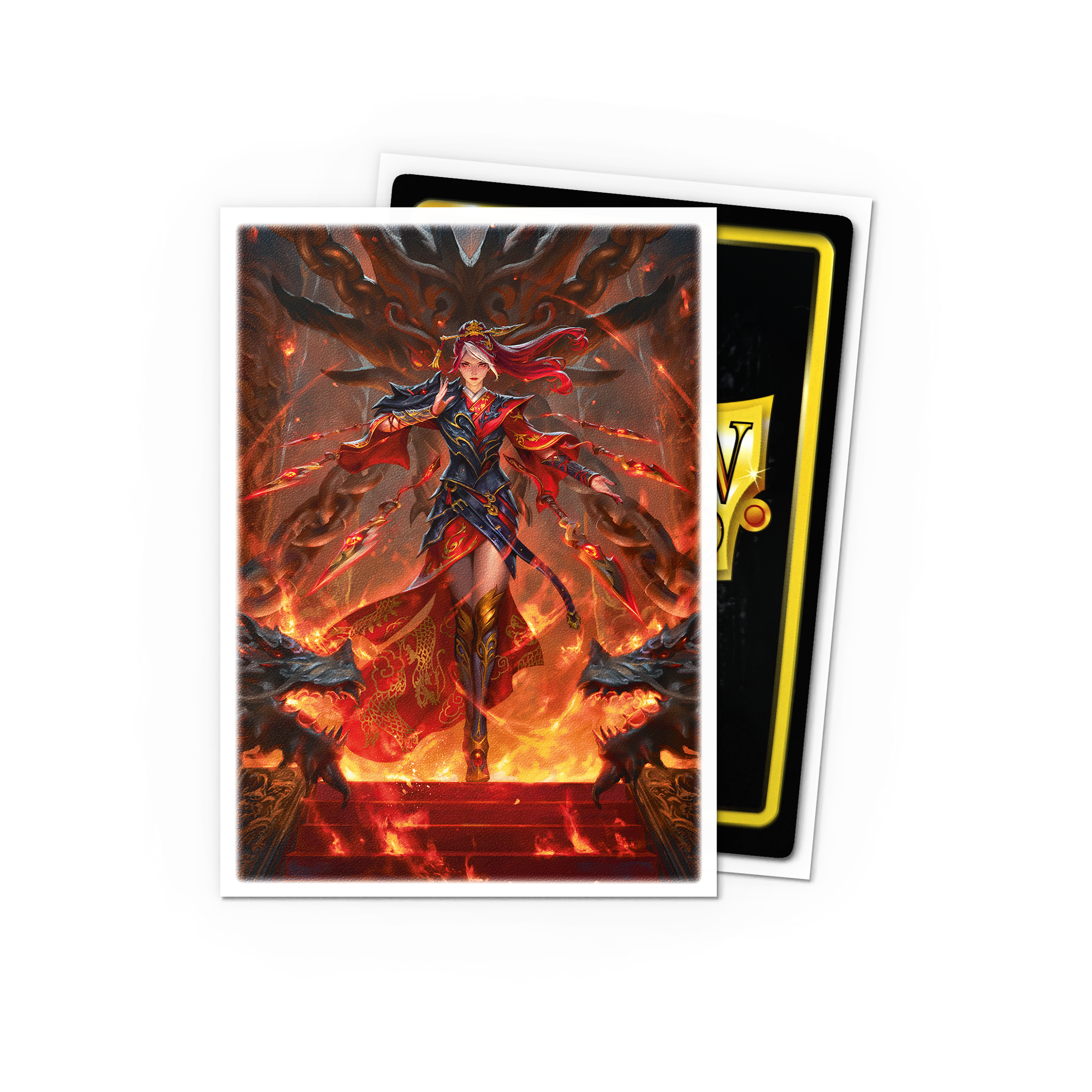 Dragon Shield Sleeves: Standard- Matte 'Flesh &amp; Blood Cindra, Dracai of Retribution' Art, Limited Edition | 5706569161460