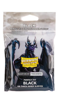 DRAGON SHIELD SLEEVES PERFECT FIT THICK INNER BLACK 100CT | 5706569130053
