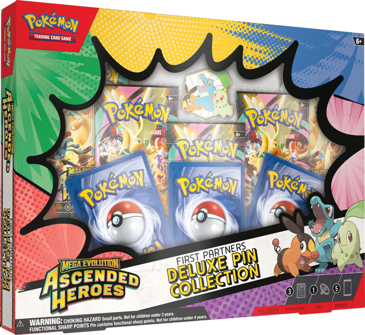 POKEMON ME2.5 ASCENDED HEROES FIRST PARTNERS DELUXE PIN COLLECTION | 196214141421