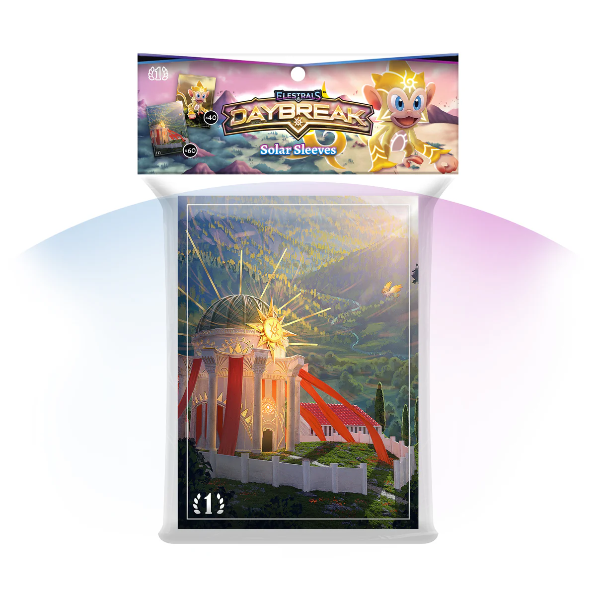 Elestrals: Daybreak- Card Sleeves- Temple of the Sun (60+40 ct) | 810148650292