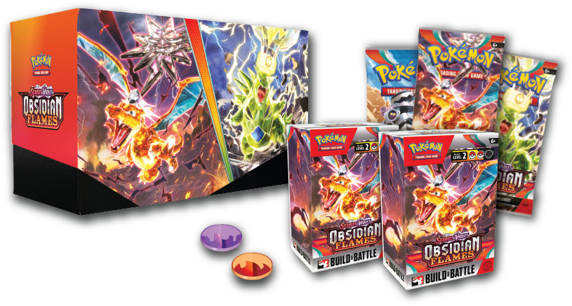 POKEMON SV3 OBSIDIAN FLAMES BUILD/BATTLE STADIUM | 820650853975