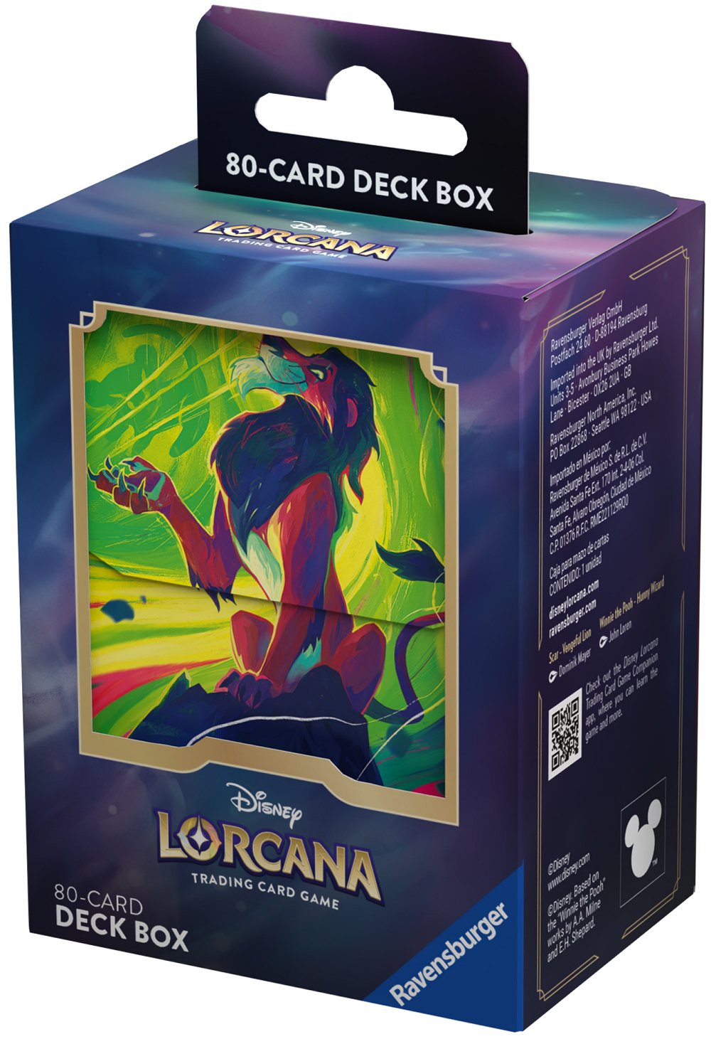 Deck Box: Disney Lorcana- Azurite Sea- Scar, Vengeful Lion(4050368984418)(4050368984418)