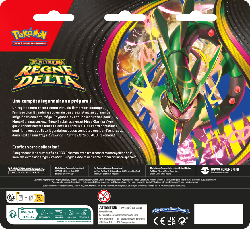 POKEMON FRENCH ME06 DELTA REIGN 3PK BLISTER