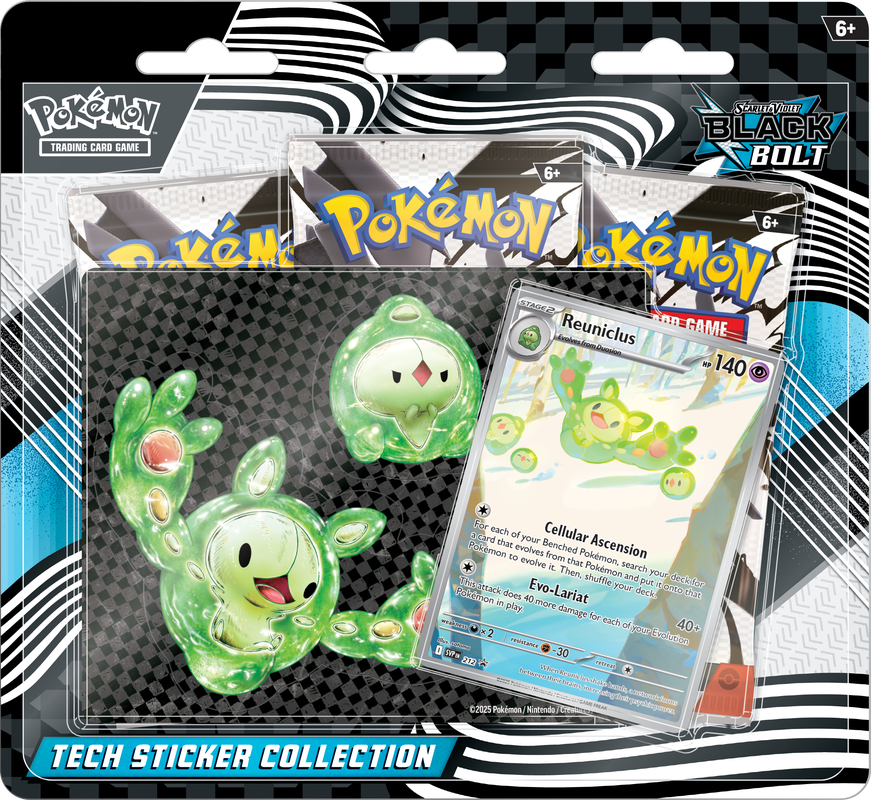 POKEMON SV10.5 BLACK BOLT TECH STICKER COLLECTION | 196214129276