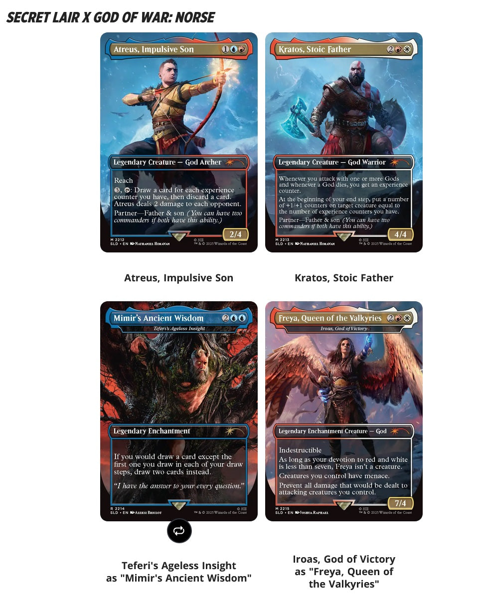 MTG SECRET LAIR PLAYSTATION SUPER DROP GOD OF WAR: REDEMPTION REGULAR | 195166308494