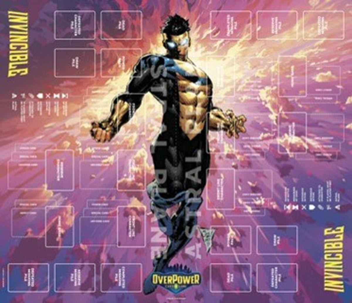 OVERPOWER: SKYBOUND INVINCIBLE PREMIUM FORMAT LEARN TO PLAY DOUBLE PLAYMAT - INVINCIBLE | 850083112059