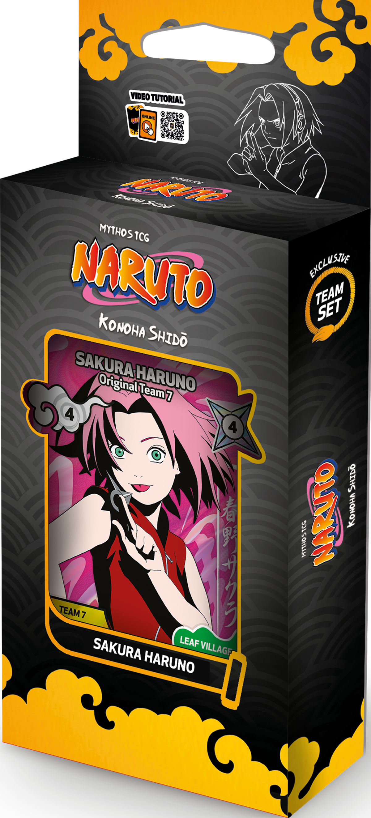 NARUTO MYTHOS TCG SET 1 KONOHA SHIDO 2ND EDITION TEAMSET 8CT DISPLAY