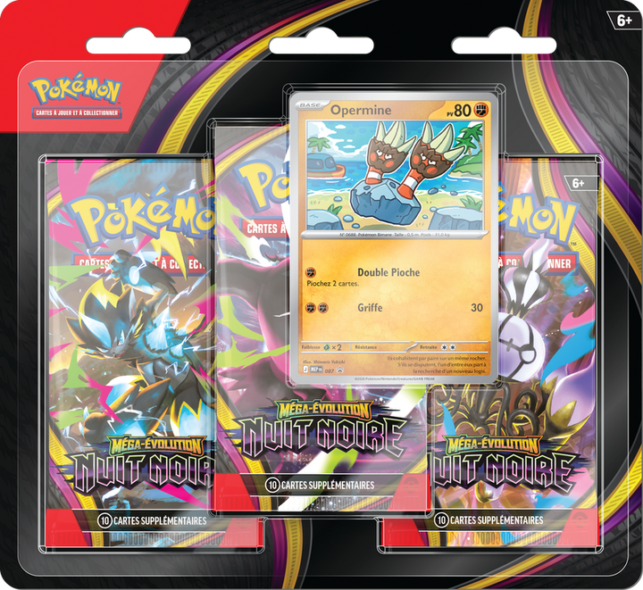 POKEMON FRENCH ME05 PITCH BLACK 3PK BLISTER | 196214142411