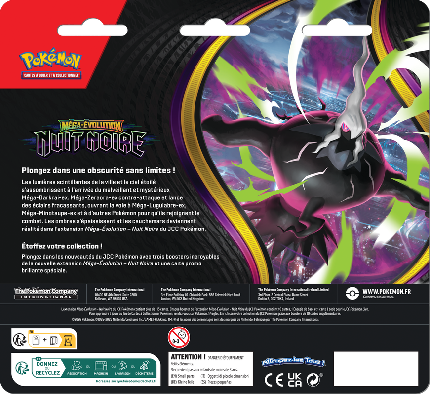 POKEMON FRENCH ME05 PITCH BLACK 3PK BLISTER | 196214142411