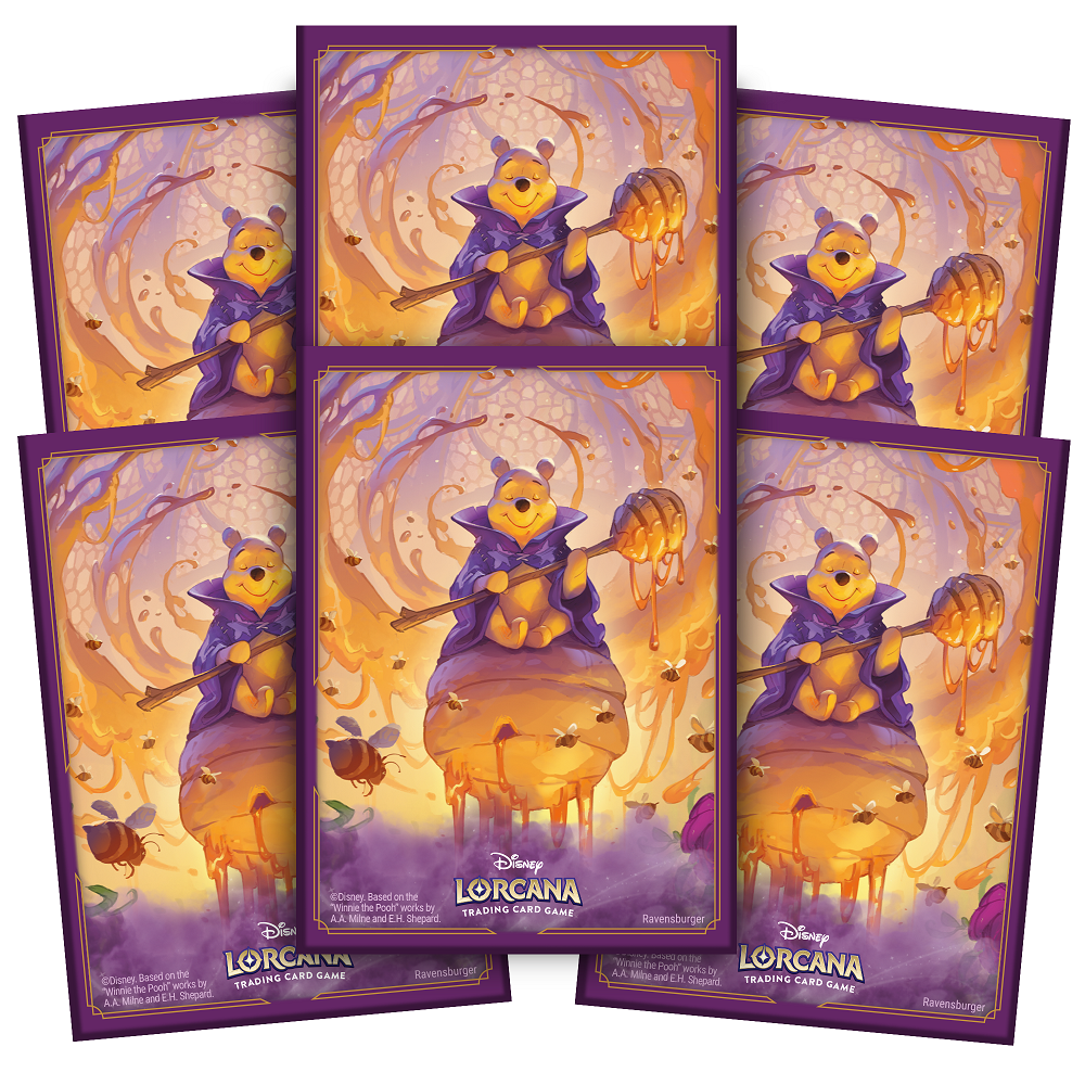 Card Sleeves: Disney Lorcana- Azurite Sea- Pooh, Hunny Wizard | 4050368984401