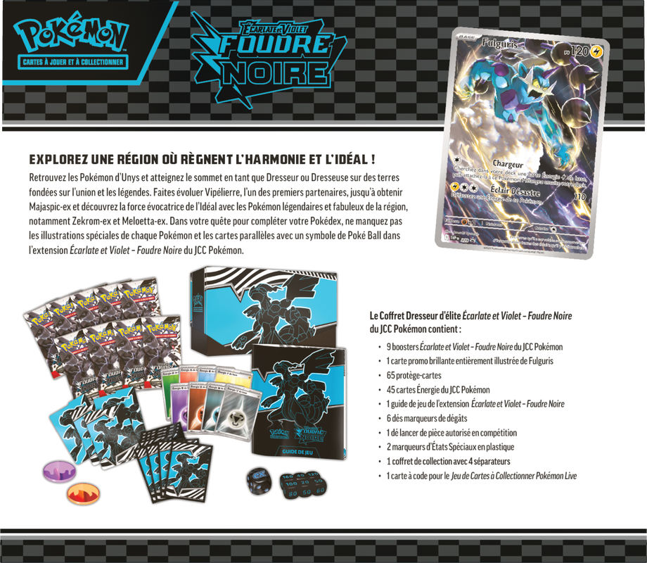 POKEMON FRENCH SV10.5 BLACK BOLT ELITE TRAINER | 196214113671