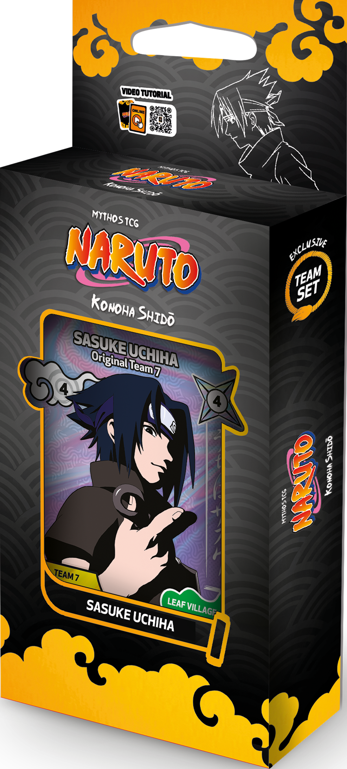 NARUTO MYTHOS TCG SET 1 KONOHA SHIDO 2ND EDITION TEAMSET 8CT DISPLAY