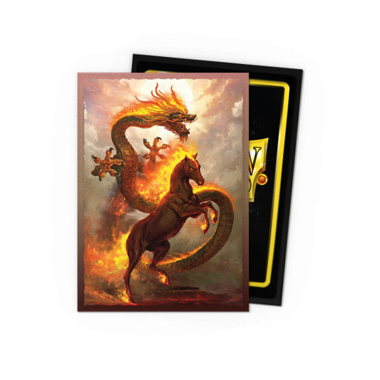 DRAGON SHIELD SLEEVES DUAL MATTE FIRE HORSE 100CT | 5706569121150