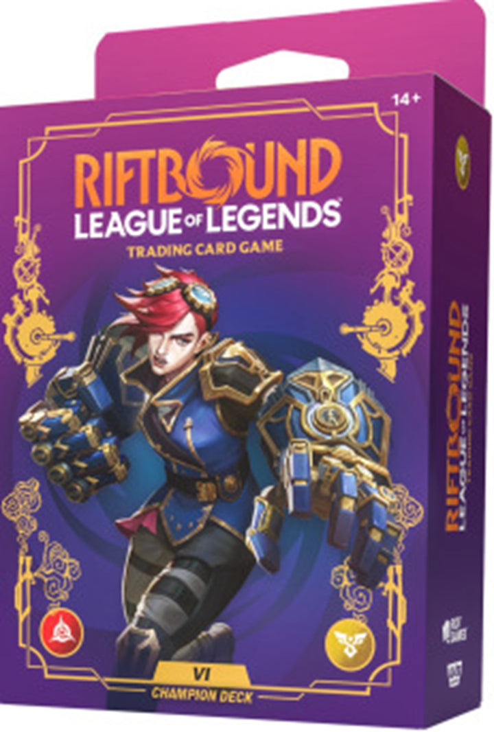 Riftbound French League of Legends TCG Unleashed Champion Deck VI 4CT Display