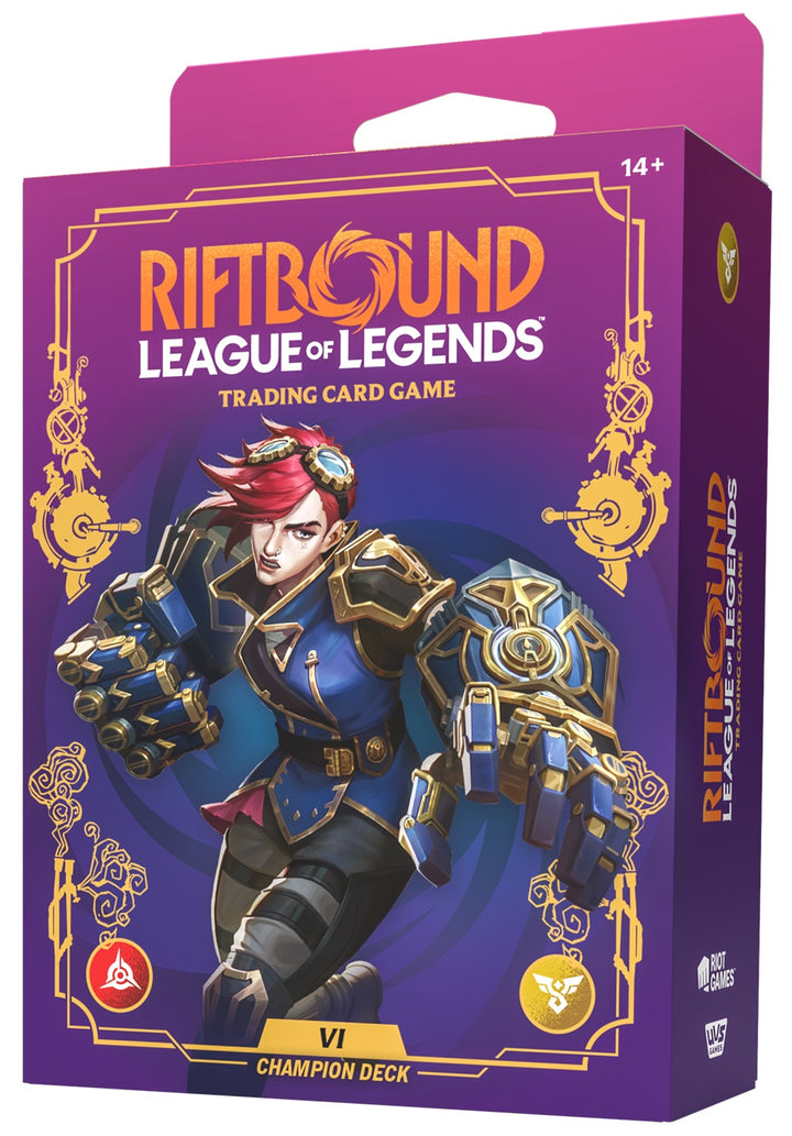 RIFTBOUND LEAGUE OF LEGENDS TCG UNLEASHED CHAMPION DECK VI 4CT DISPLAY | 810155274306