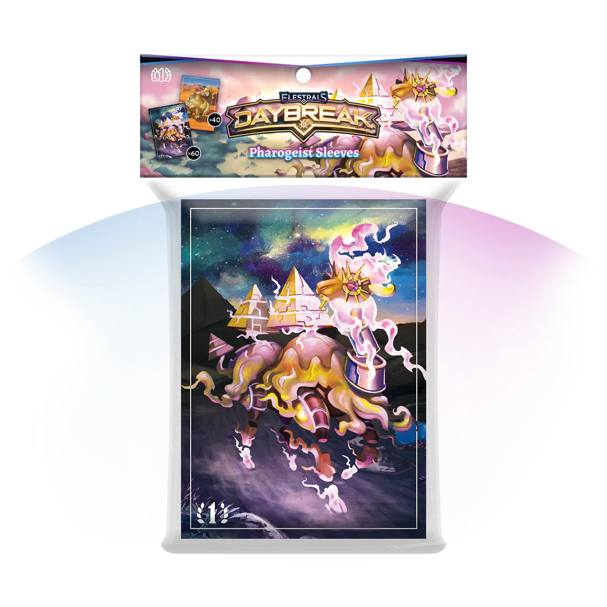 Elestrals: Daybreak- Card Sleeves- Pharogeist (60+40 ct) | 810148650315