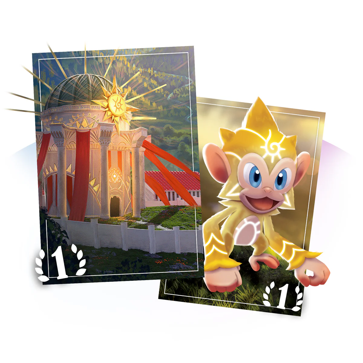 Elestrals: Daybreak- Card Sleeves- Temple of the Sun (60+40 ct) | 810148650292