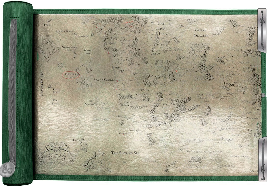 UP DICE SCROLL DND ARTIFACTS ACROSS ETERNITIES: DRIZZT &amp; THE FORGOTTEN REALMS PREMIUM MAP | 074427387730