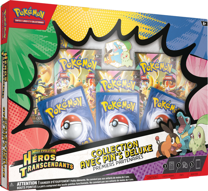 POKEMON FRENCH ME2.5 ASCENDED HEROES FIRST PARTNERS DELUXE PIN COLLECTION | 196214130975