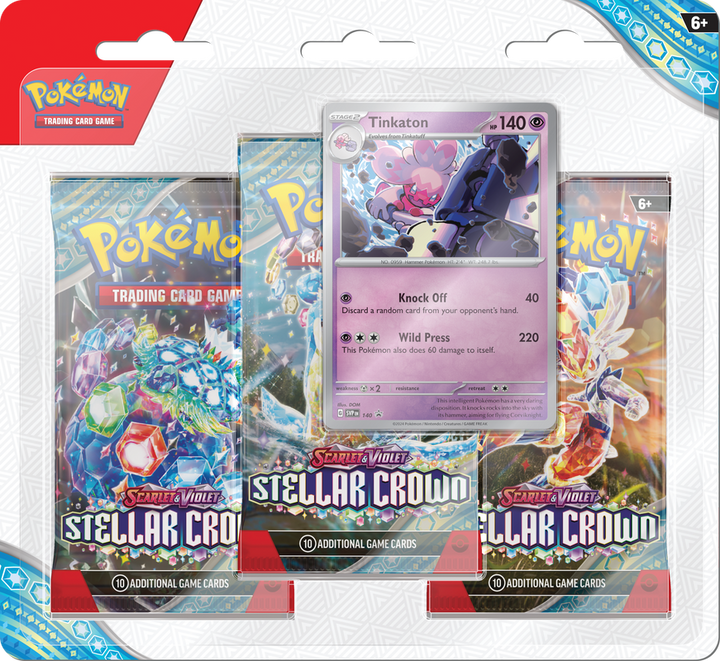 POKEMON SV7 STELLAR CROWN 3PK BLISTER (24) | 820650413056