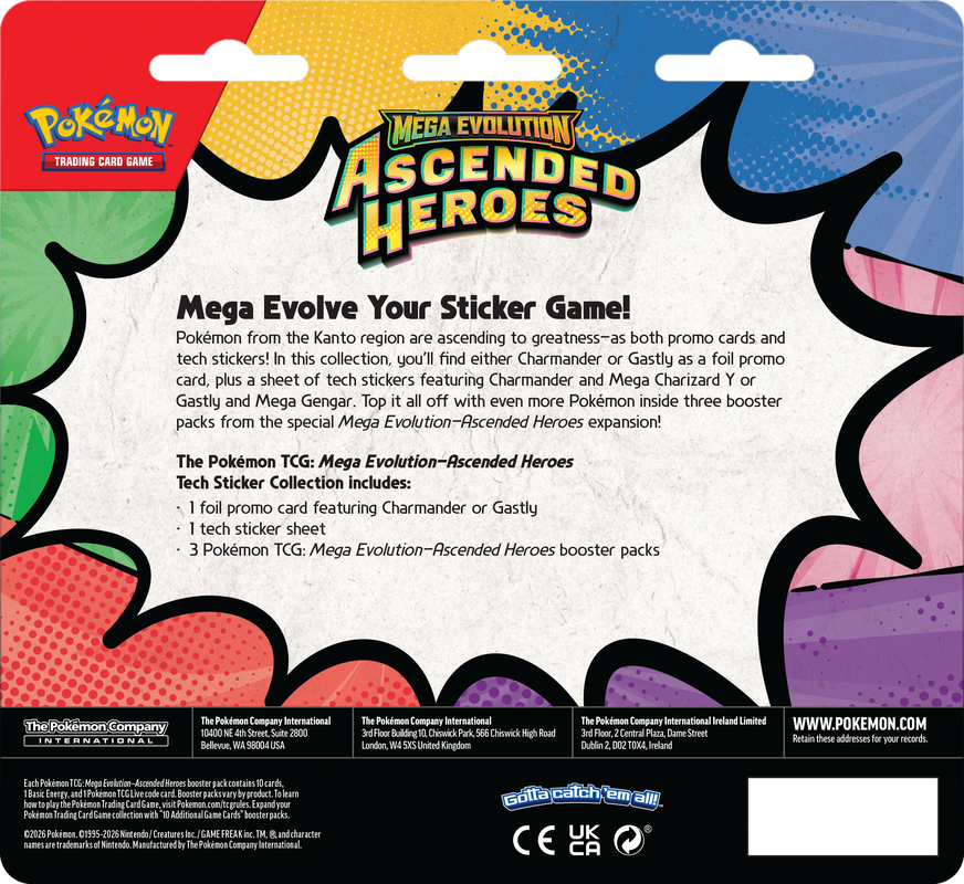 POKEMON ME2.5 ASCENDED HEROES TECH STICKER COLLECTION | 196214141278