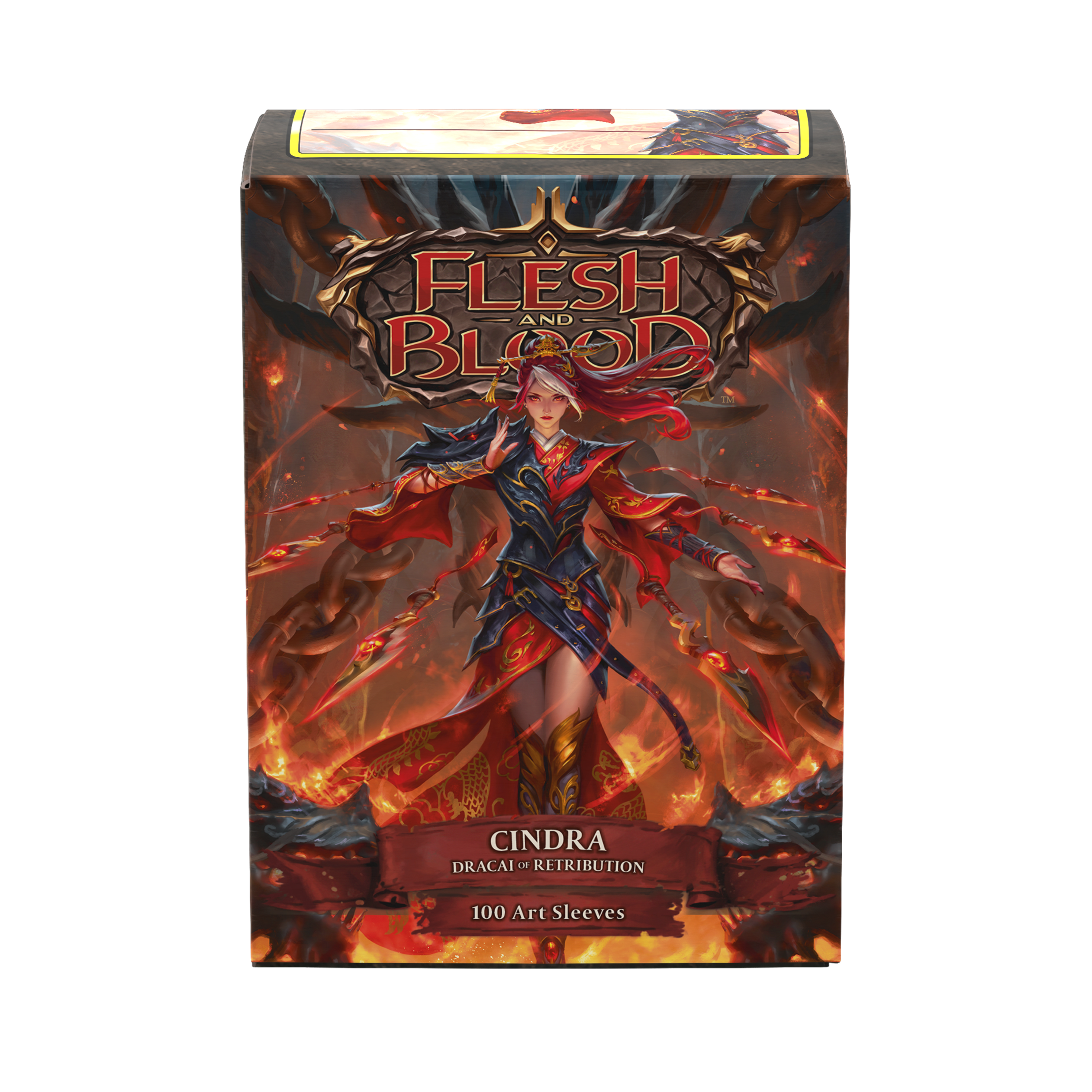 Dragon Shield Sleeves: Standard- Matte 'Flesh &amp; Blood Cindra, Dracai of Retribution' Art, Limited Edition | 5706569161460