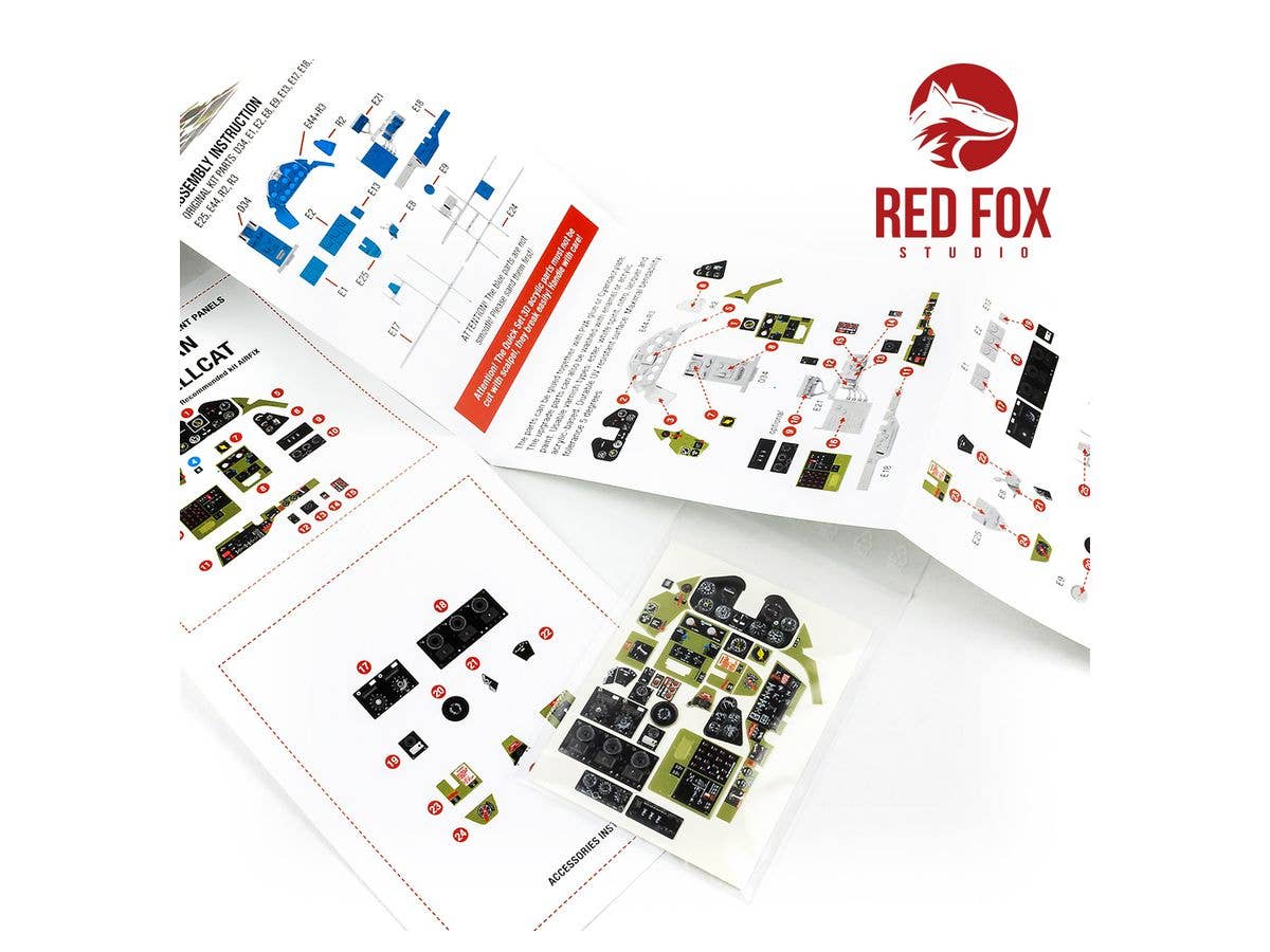 Red Fox Studio 1/24 Grumman F6F-5 Hellcat (for Airfix kit) | 5999571353019