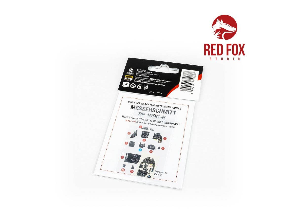Red Fox Studio 1/48 Messerschmitt BF 109G-6 with WFR.GR.21 Rocket Panel (for Tamiya kit) | 5999571351787