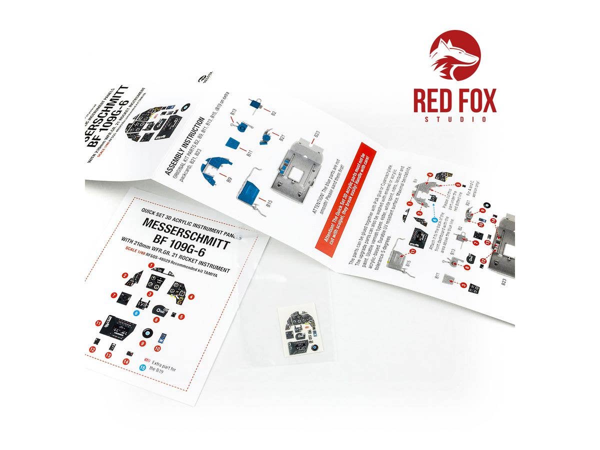 Red Fox Studio 1/48 Messerschmitt BF 109G-6 with WFR.GR.21 Rocket Panel (for Tamiya kit) | 5999571351787