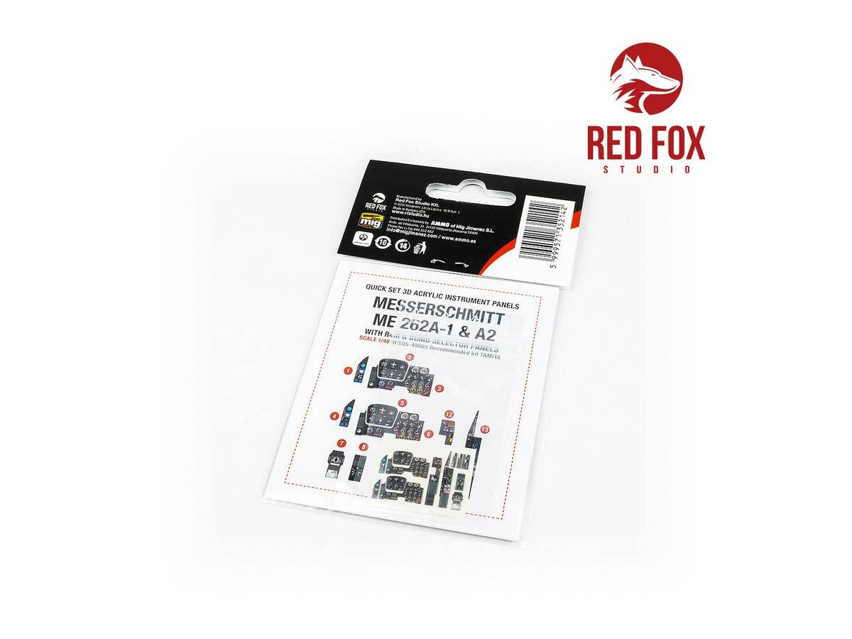 Red Fox Studio 1/48 Messerschmitt ME 262A-1/A-2 with R4M & Bomb Selector (for Tamiya kit) | 5999571352142