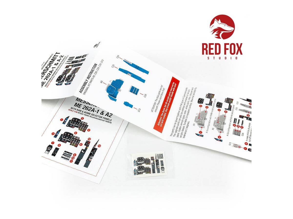 Red Fox Studio 1/48 Messerschmitt ME 262A-1/A-2 with R4M & Bomb Selector (for Tamiya kit) | 5999571352142