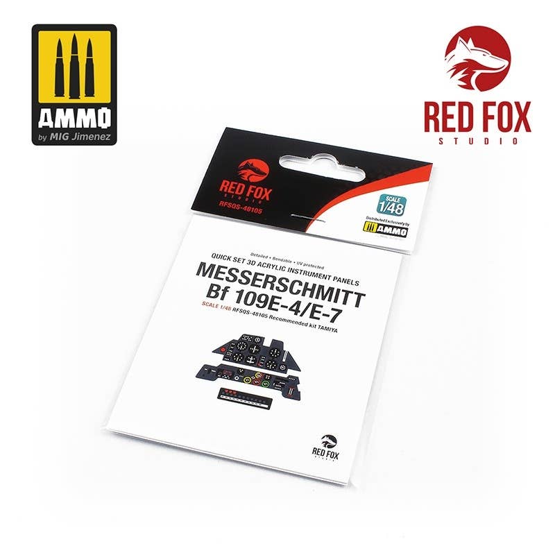 Red Fox Studio 1/48 Messerschmitt Bf 109E-4/7 (for Tamiya kit) | 5999571352548