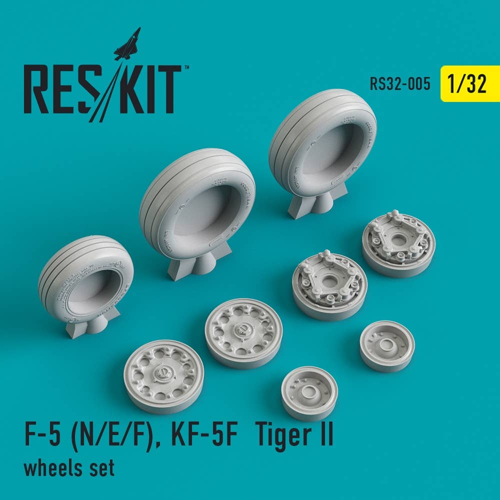 Res/Kit F-5 (N/E/F), KF-5F Tiger II wheels set | 4824593100055