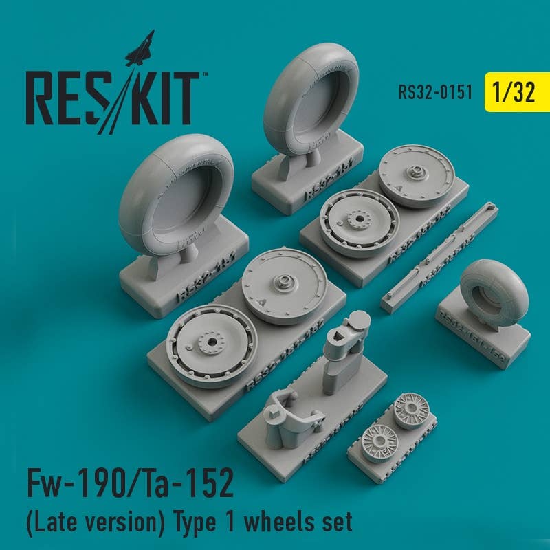 Res/Kit Fw-190/Ta-152 (Late version) Type 1 wheels set | 4824593101519