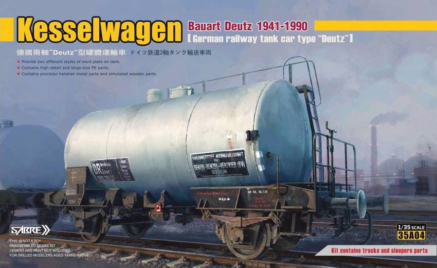 Sabre 1/35 German Railway Kesselwagen Bauart Deutz 1941-1990, Standard Edition | 6971889310167
