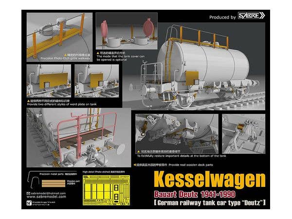 Sabre 1/35 German Railway Kesselwagen Bauart Deutz 1941-1990, Standard Edition | 6971889310167