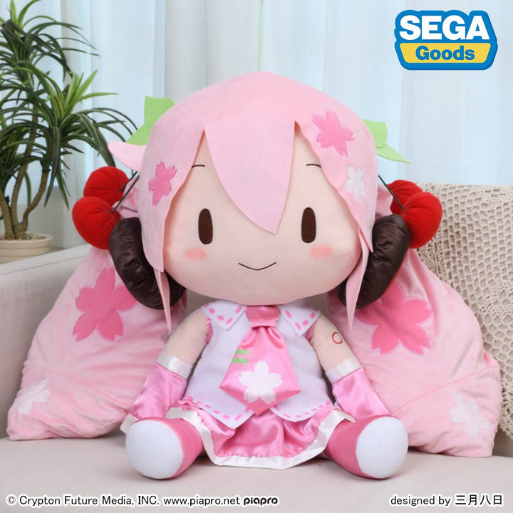 SEGA fuwa petit "Sakura Miku" Dodeka Jumbo Plush | 4582733451466