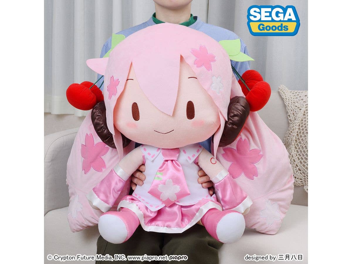 SEGA fuwa petit "Sakura Miku" Dodeka Jumbo Plush | 4582733451466