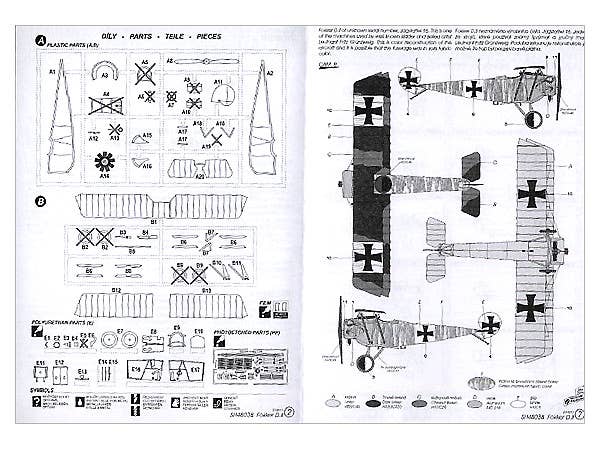 Special Hobby 1/48 Fokker D.ll Black & White Tails | 8594071081416