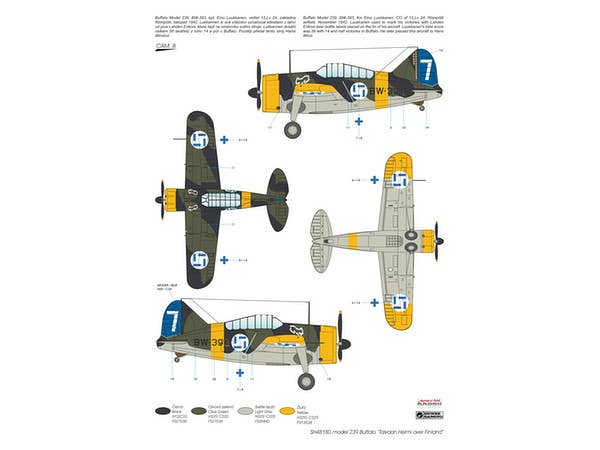 Special Hobby 1/48 Model 239 Buffalo 'Taivaan Helmi over Finland' | 8594071085773
