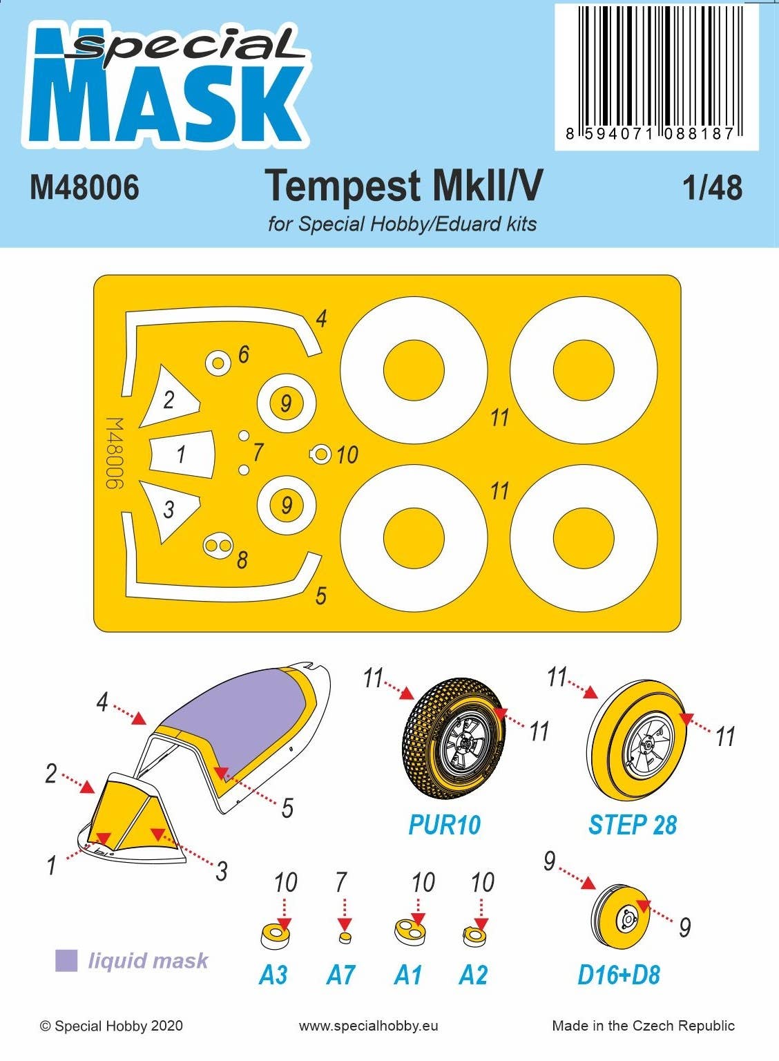 Special Hobby 1/48 Tempest Mk.II/V Mask | 8594071088187