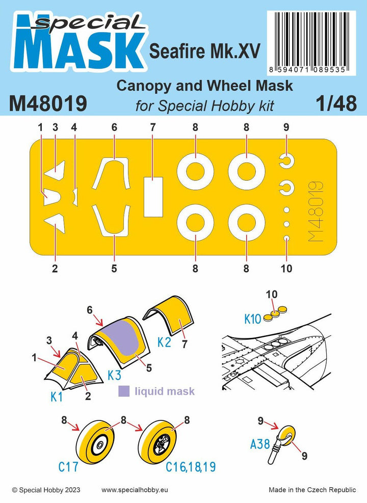 Special Mask 1/48 Seafire Mk.15 MASK | 8594071089535