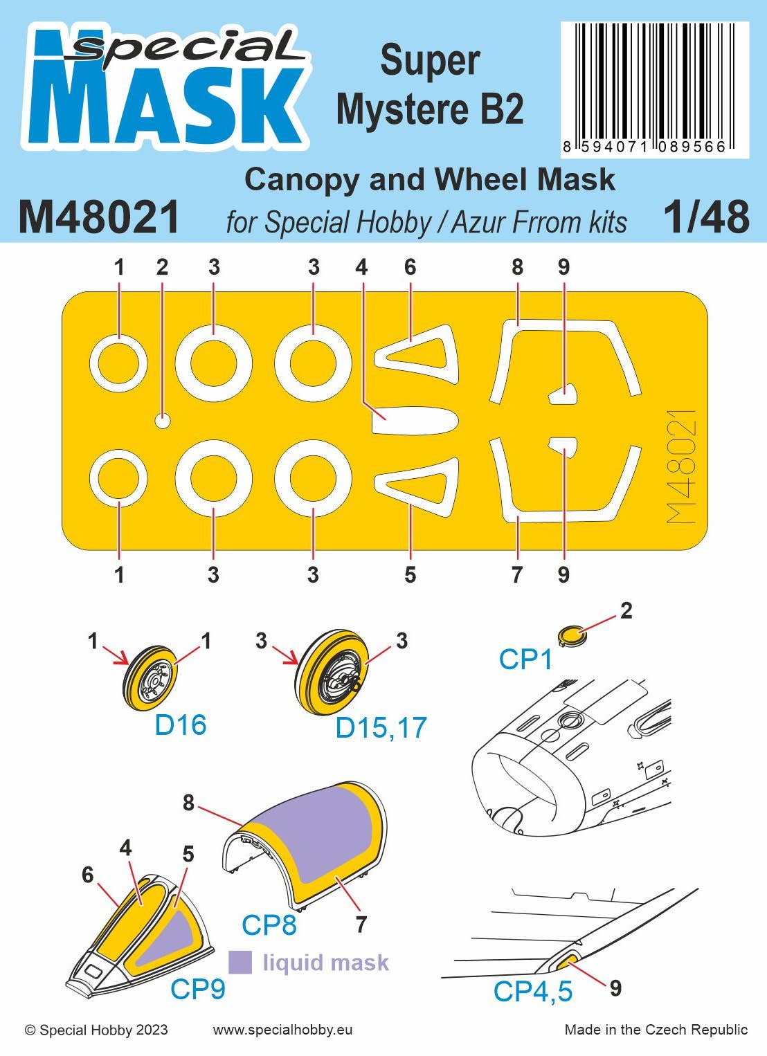 Special Mask 1/48 Super Mystere SMB-2 MASK | 8594071089566