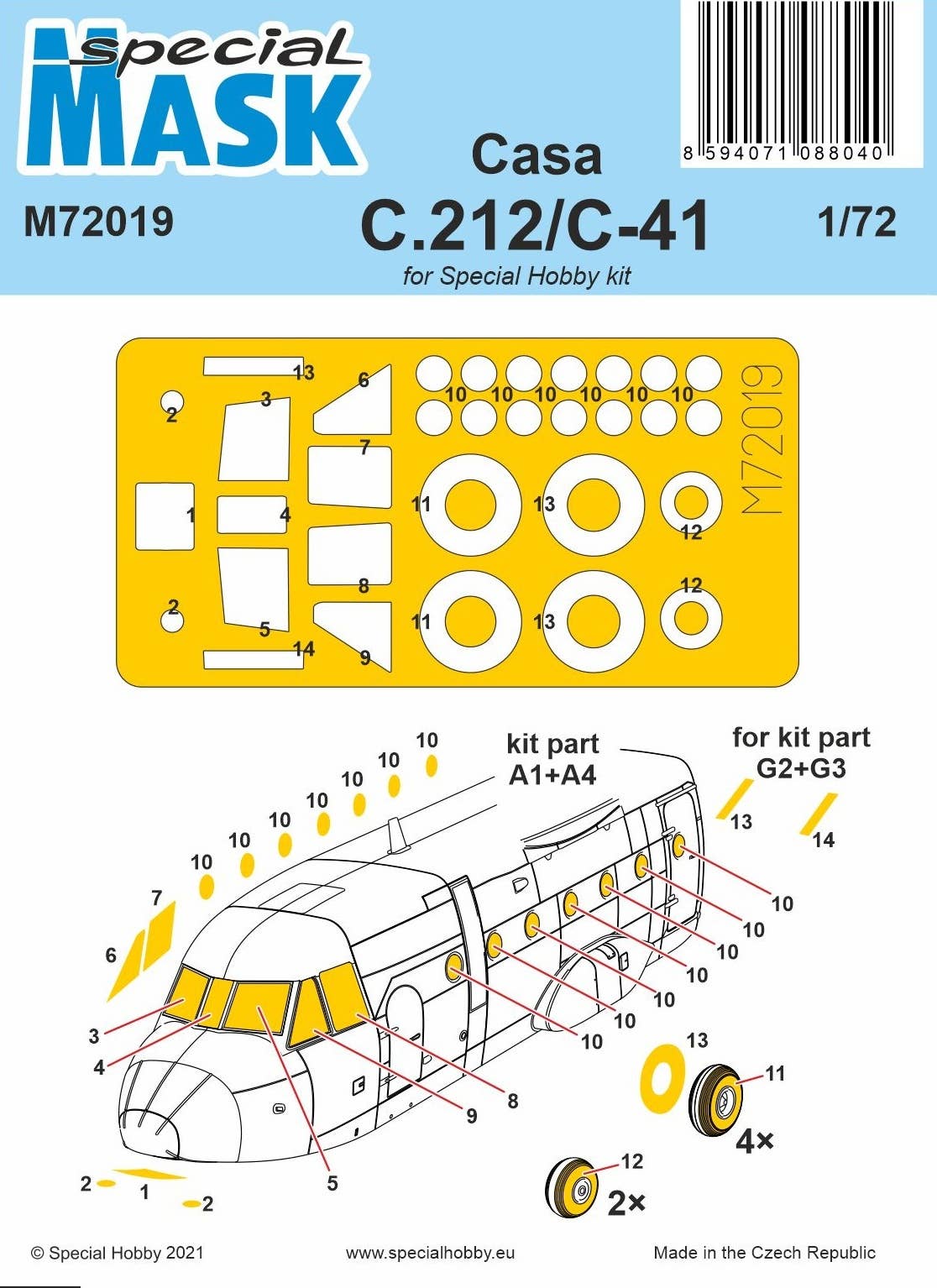 Special Hobby 1/72 Casa C.212/C-41 Mask | 8594071088040